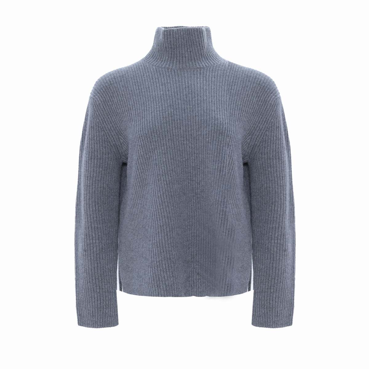 【芊芊专属】长袖慵懒灰调针织上衣毛针织衫堆堆领套衫