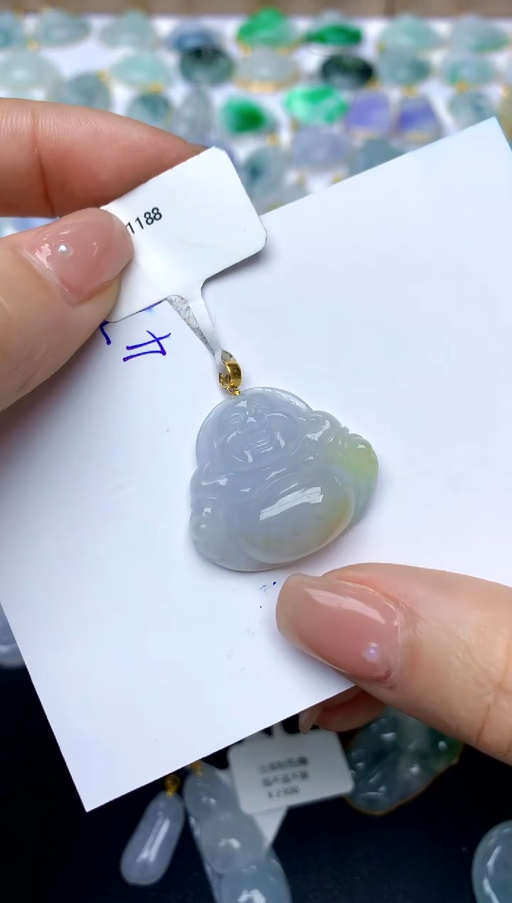 【闪购商品】翡翠颈饰18K金镶嵌47天然A货翡翠