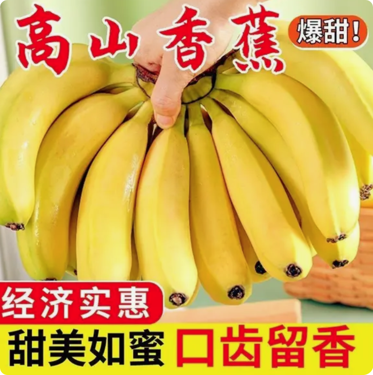 高山甜香蕉当季新鲜自然成熟软糯香甜水果