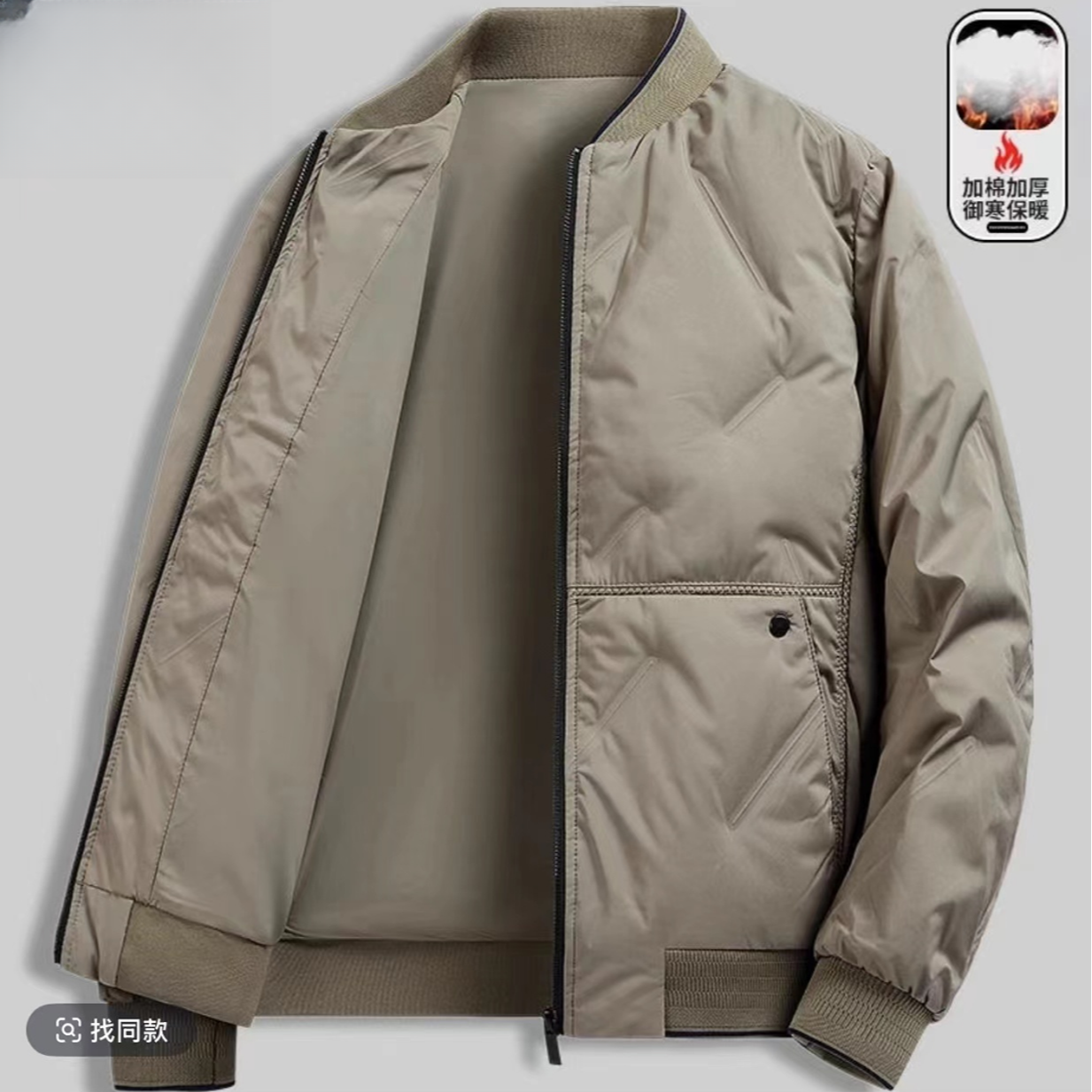 男装男士冬季大码棉服棉衣保暖加厚立领外套休闲爸爸外套
