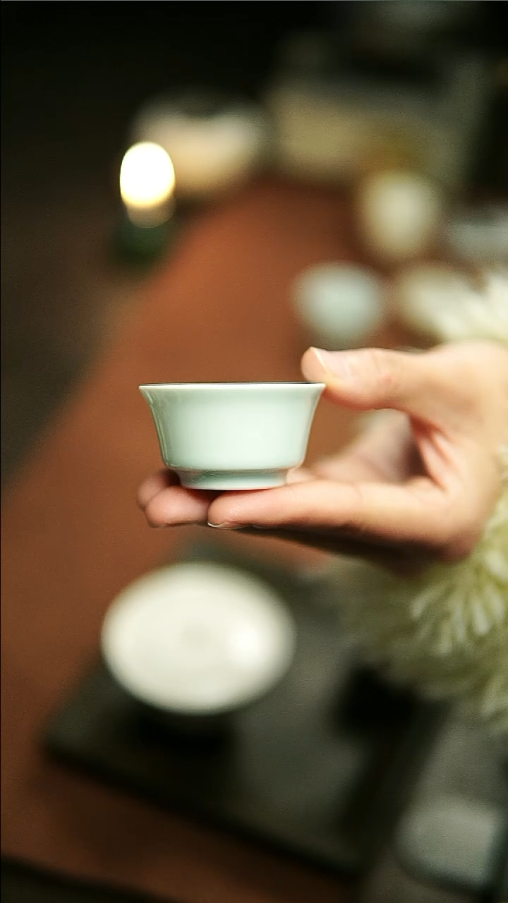 【闪购商品】学古青色小品杯一一