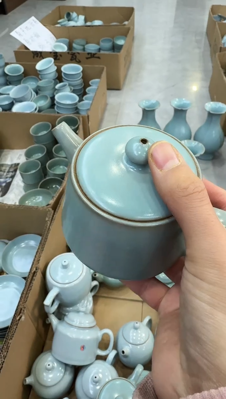 【闪购商品】杯仿古天青纯手工汉铎壶大瑕