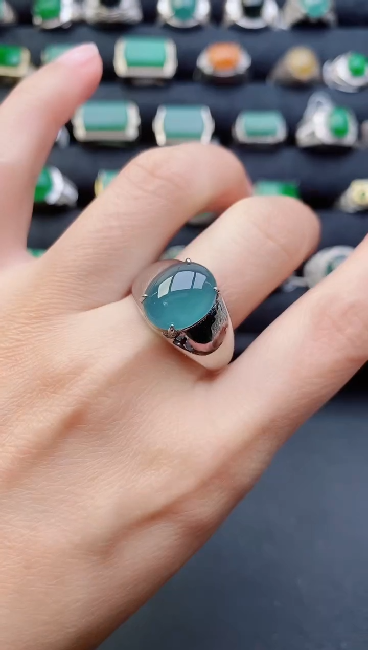【闪购商品】翡翠戒指银S925镶嵌523453