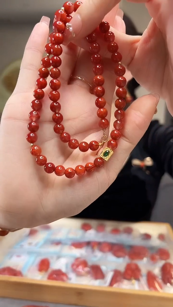 【闪购商品】南红玛瑙项链未镶嵌/18K金设计款