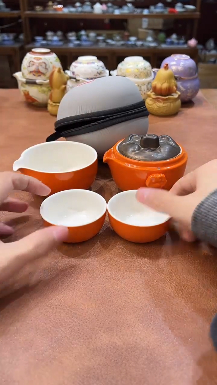 真的很便宜会开片的旅行茶具