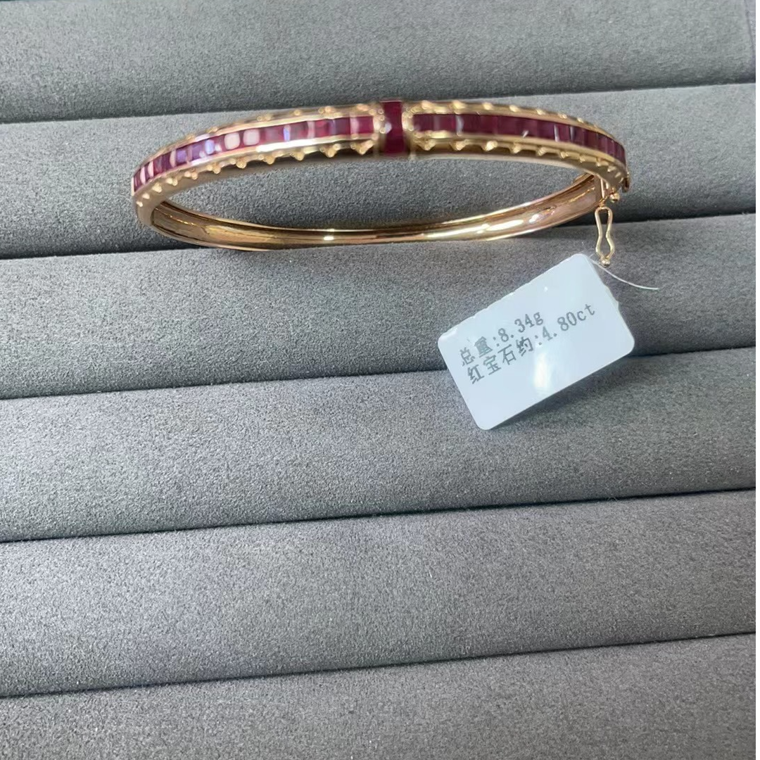 18K金红宝石手镯-DZ-1220