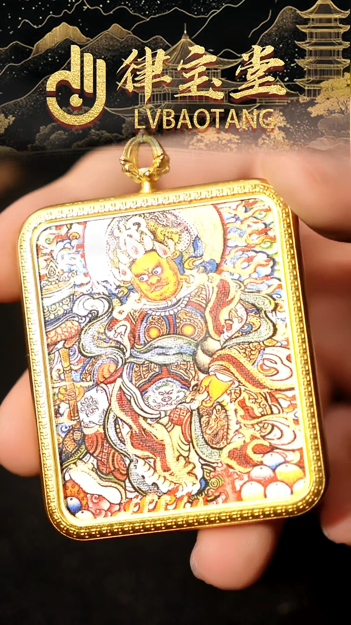 吊坠无*藏式手绘唐卡1-0368