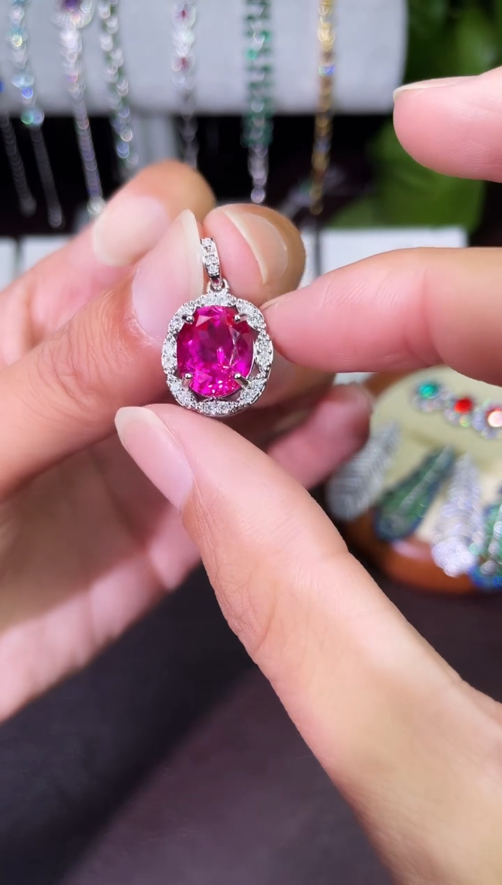 合金合成钻石热粉吊坠