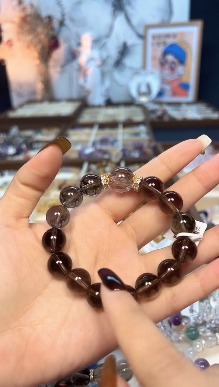 【闪购商品】水晶手链未镶嵌A248天然茶水晶手串