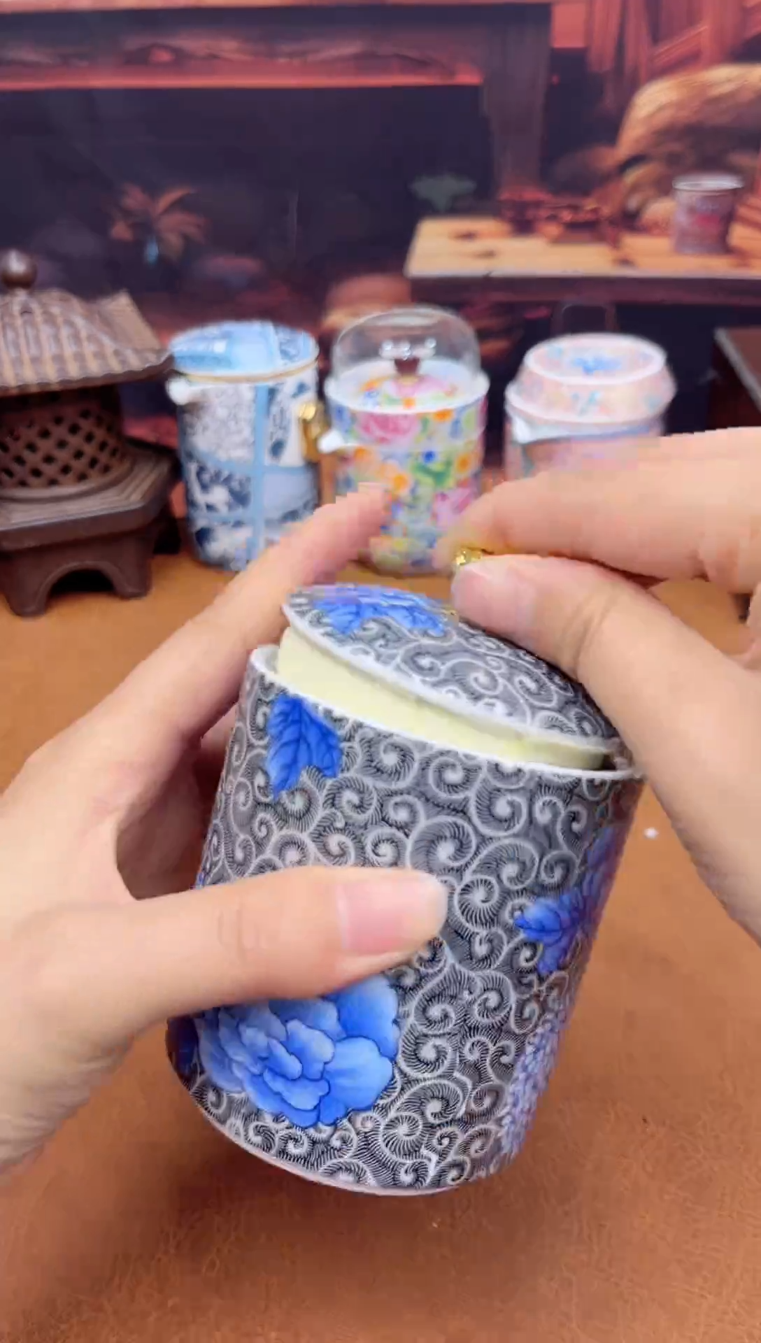 【闪购商品】陶瓷茶具摆件茶叶罐