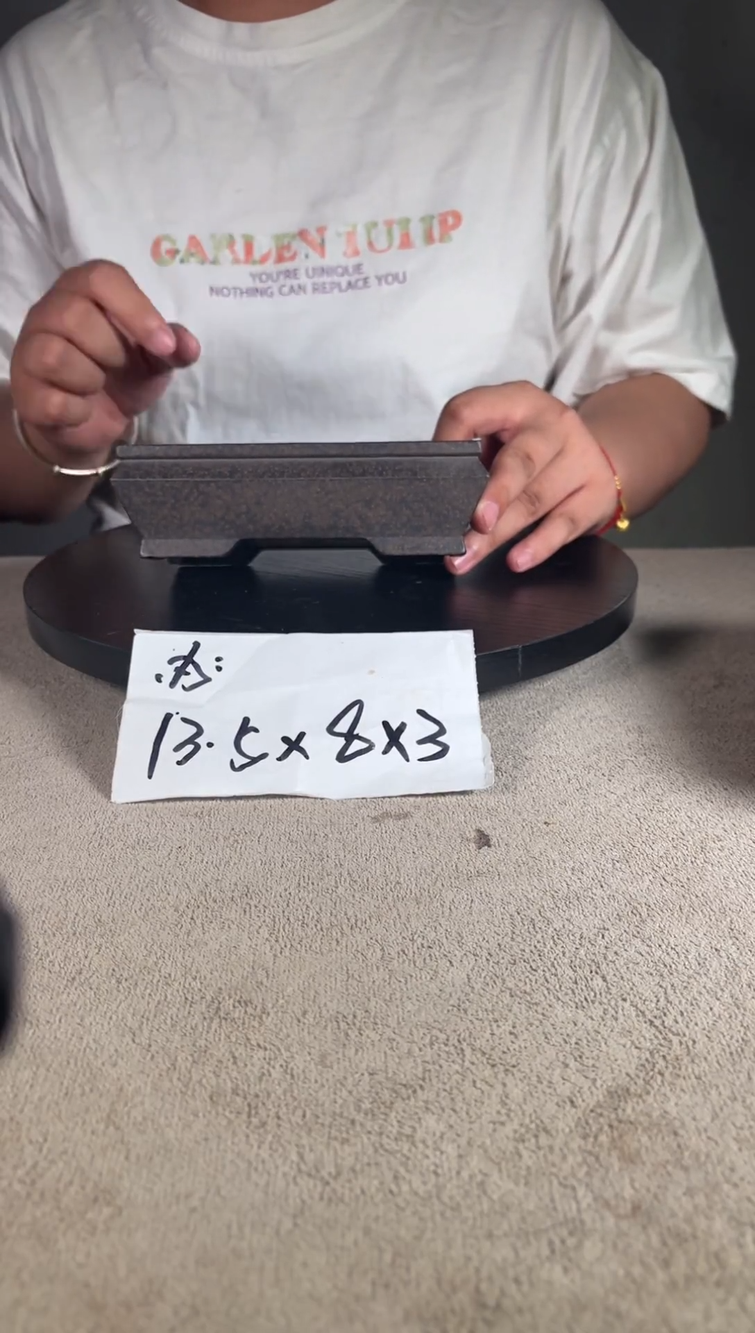 宜兴紫砂花盆小盆