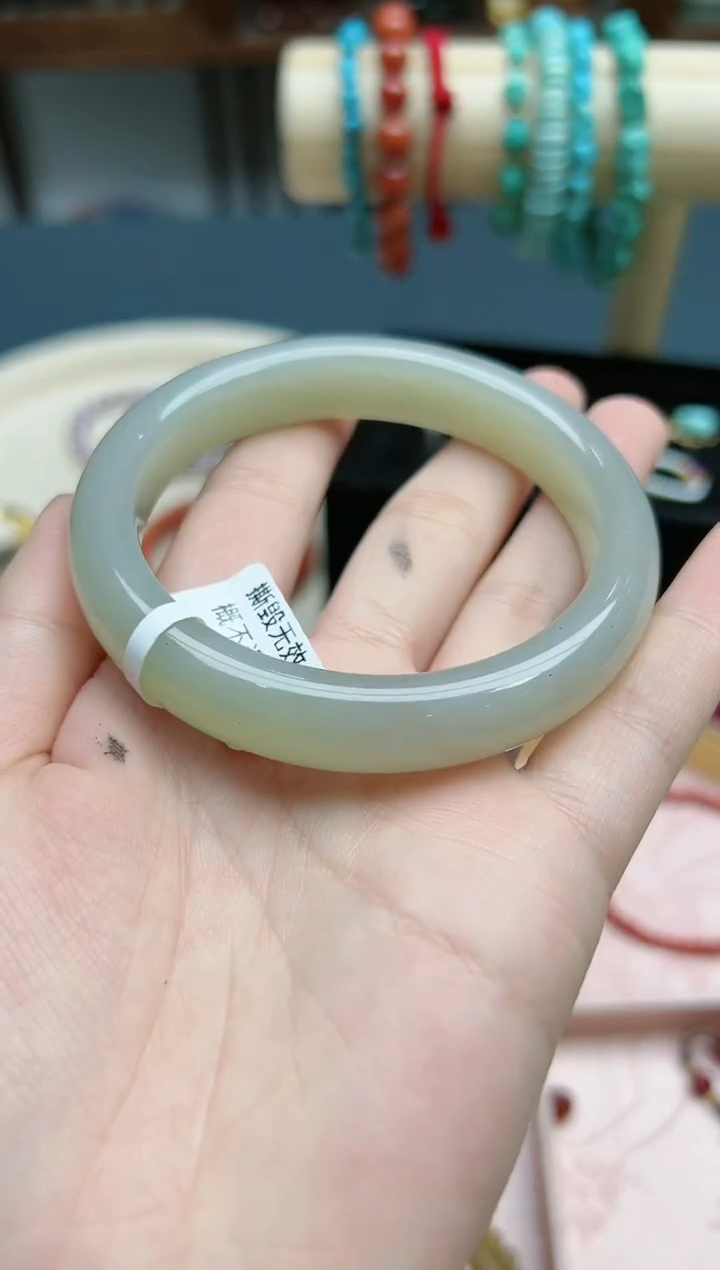 【闪购商品】和田玉手镯未镶嵌和田玉57+#手镯*1 YR