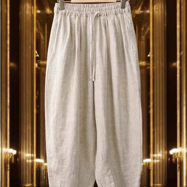 双层裤汉麻休闲裤内里双层裤宽松复古百搭