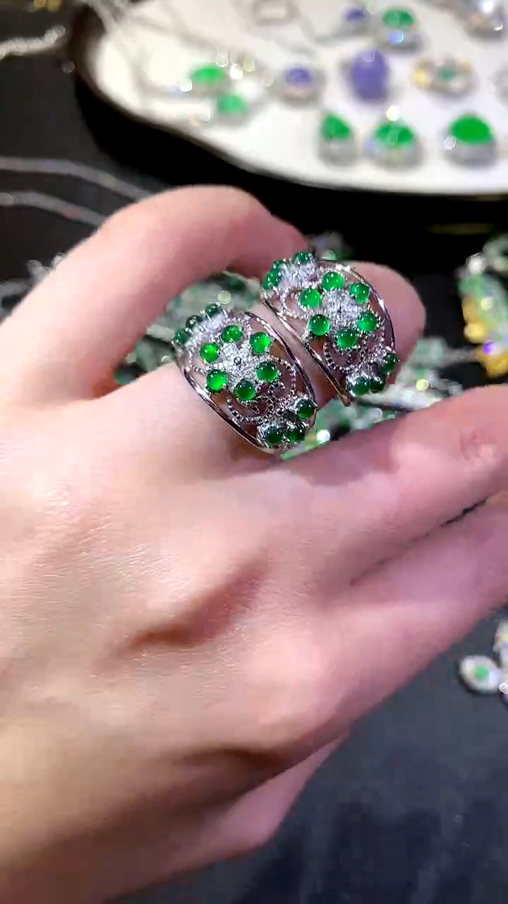 【闪购商品】翡翠戒指银S925镶嵌20-戒指（多样性发货一件