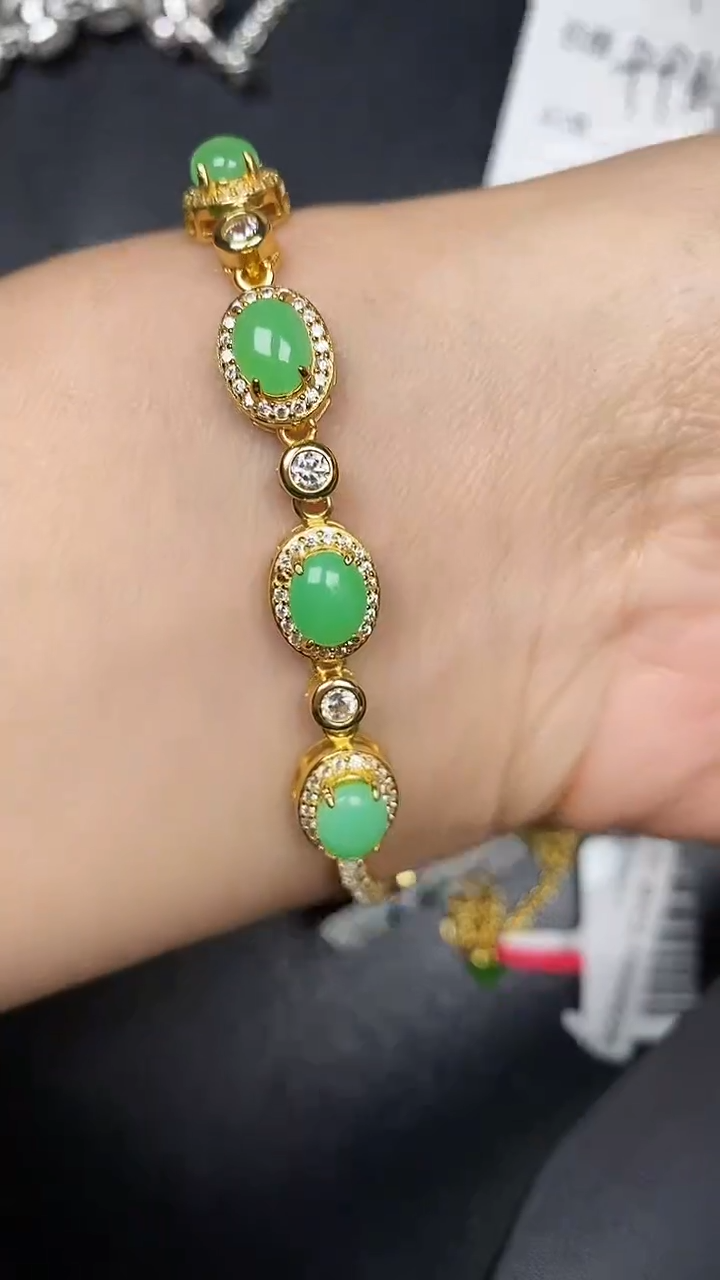 银S925镶嵌戒指翡翠3470