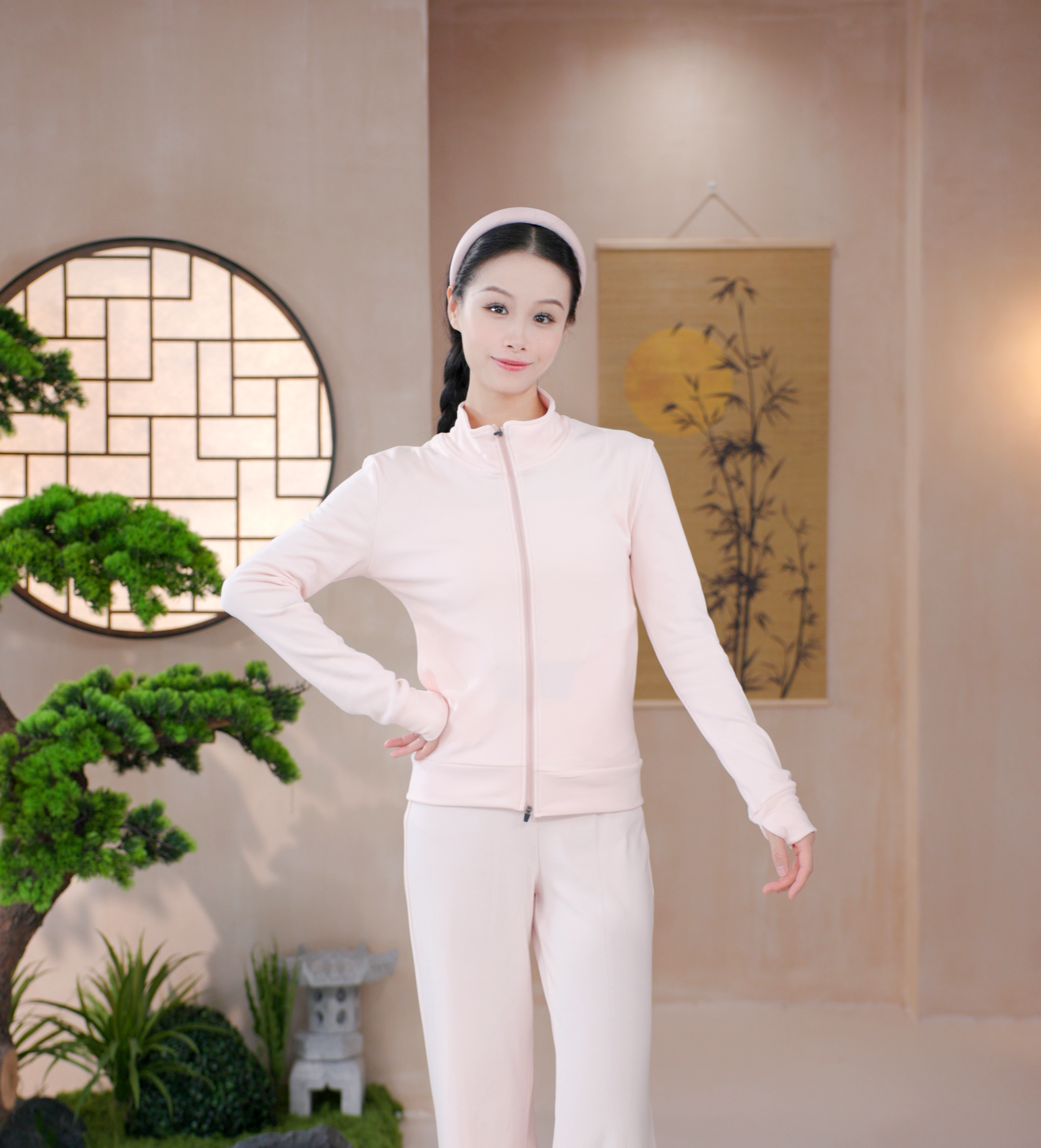 2025新款现代舞秋冬双面绒外套隐形口袋瑜伽服古典舞中国舞上衣