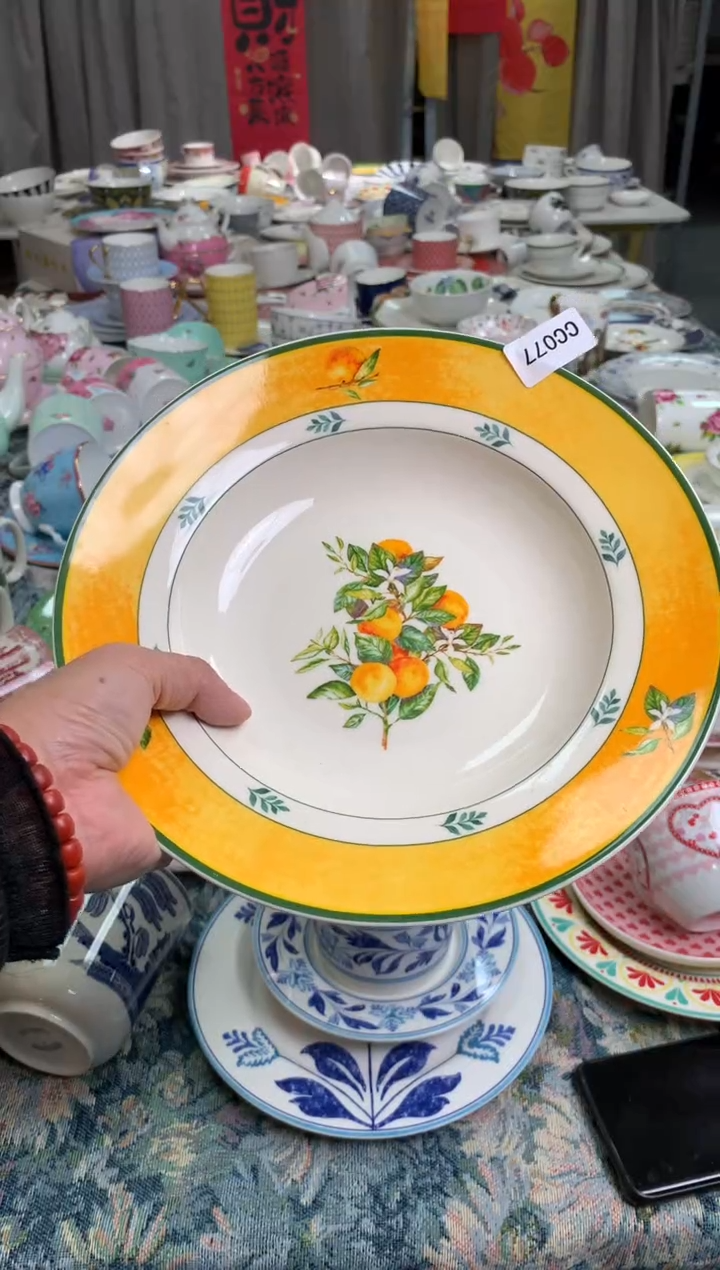 【闪购商品】瓷片陶瓷原单CC077餐具1个汤盘