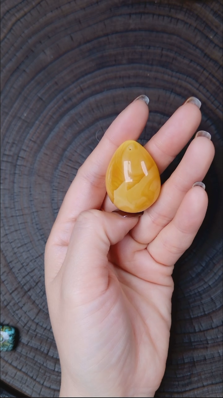 蜜蜡颈饰未镶嵌水滴