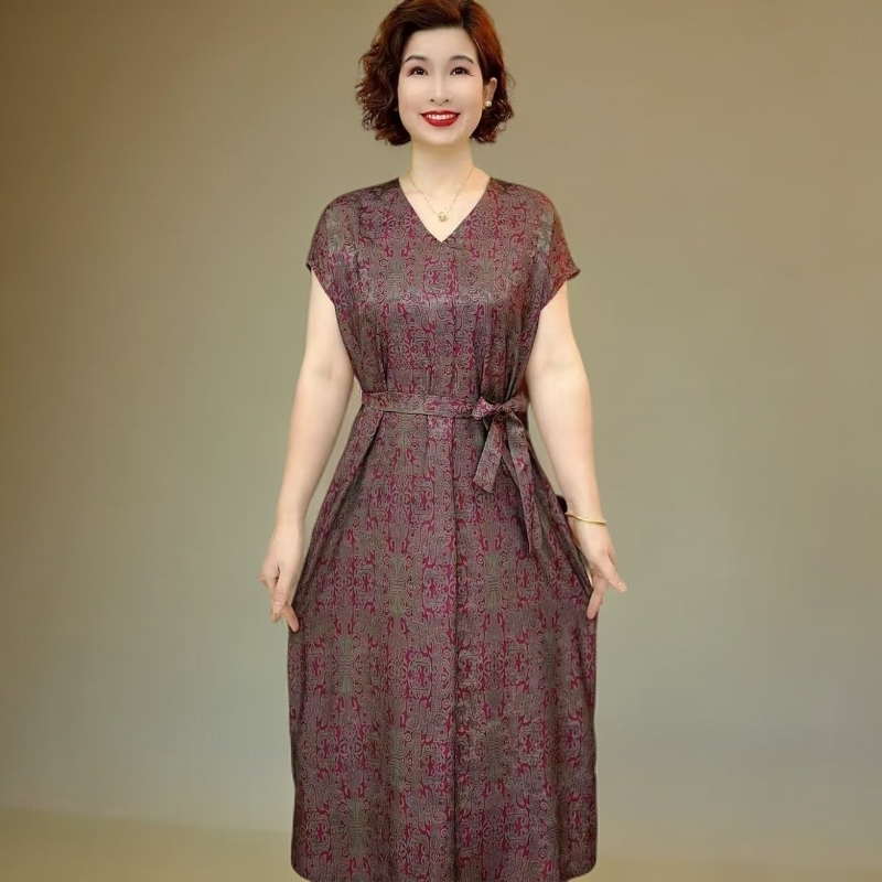 【专柜】宋锦古文优雅连衣裙时尚优雅修身裙