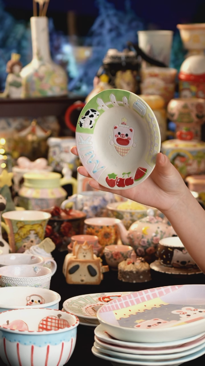 其他陶景德镇釉下彩手绘设计师款陶瓷