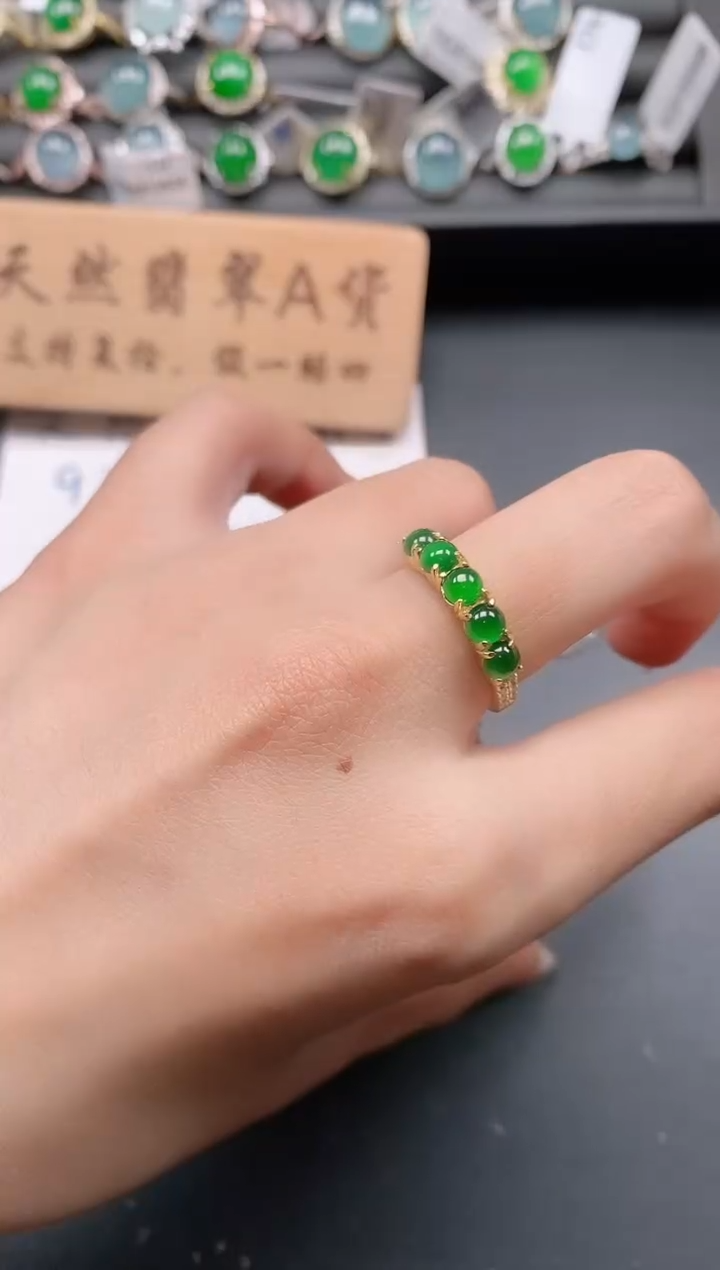 银S925镶嵌戒指翡翠1111