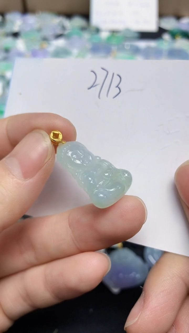 颈饰未镶嵌翡翠天然缅甸翡翠A货翡翠百元以上9元证书费自理