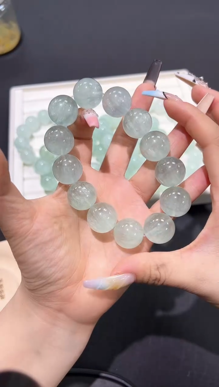 手串未镶嵌萤石58d多样性发其一【1条】默认微瑕18mm