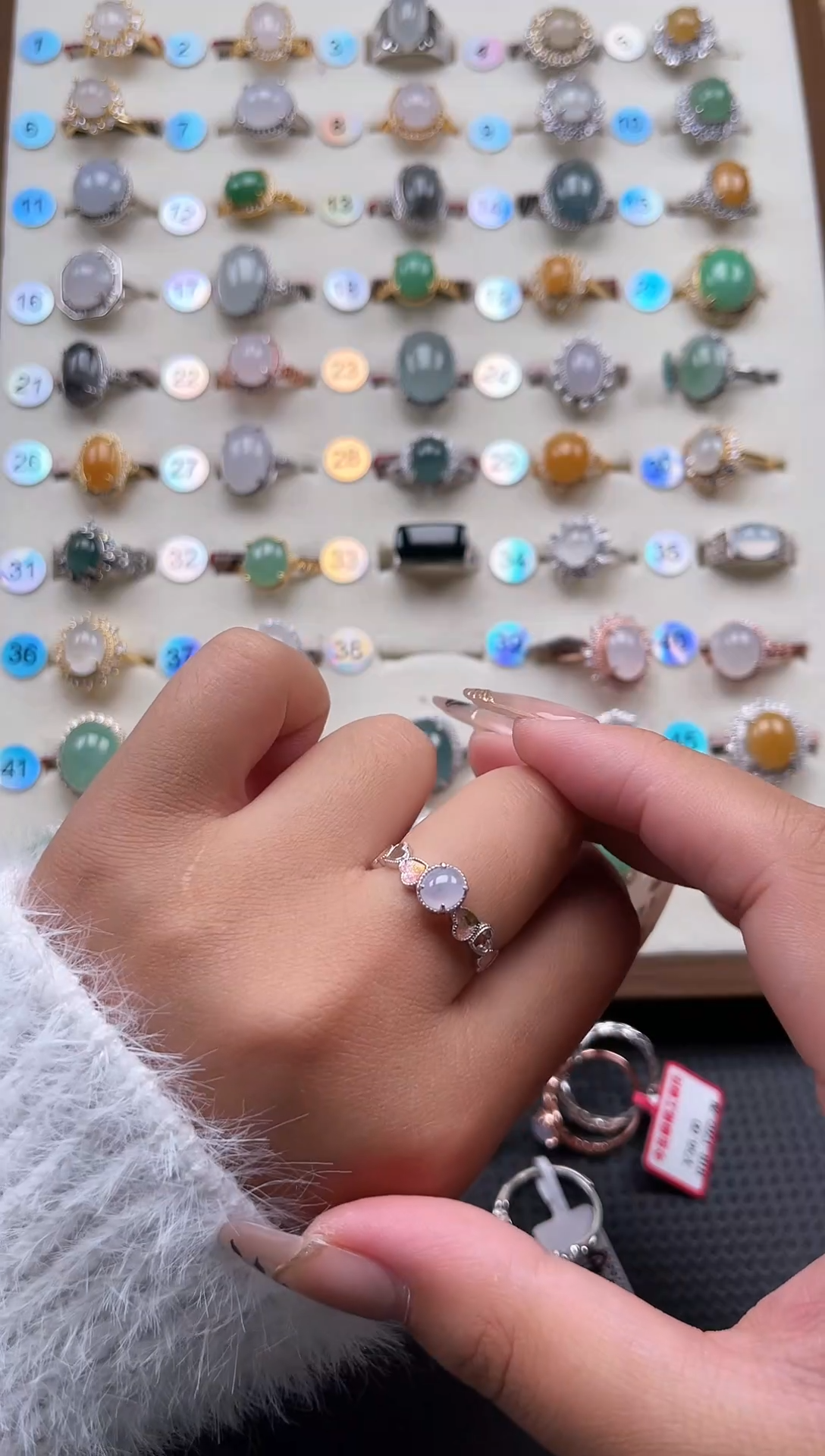 【闪购商品】翡翠戒指银S925镶嵌天然A货翡翠戒指