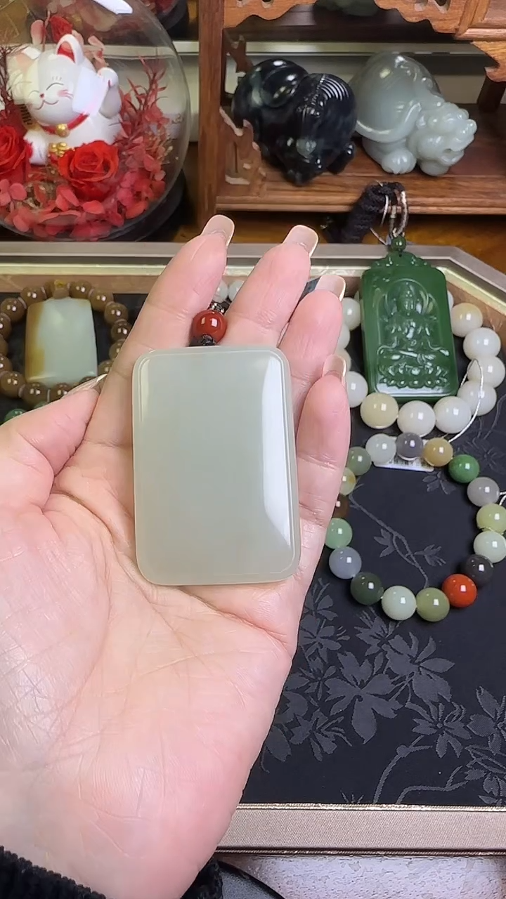 吊坠(不含链)未镶嵌和田玉和田玉吊坠