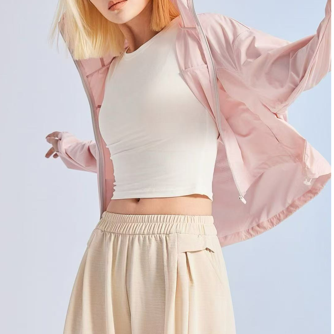 夏季休闲百搭多巴胺遮阳防紫外线连帽防晒衣元H3085