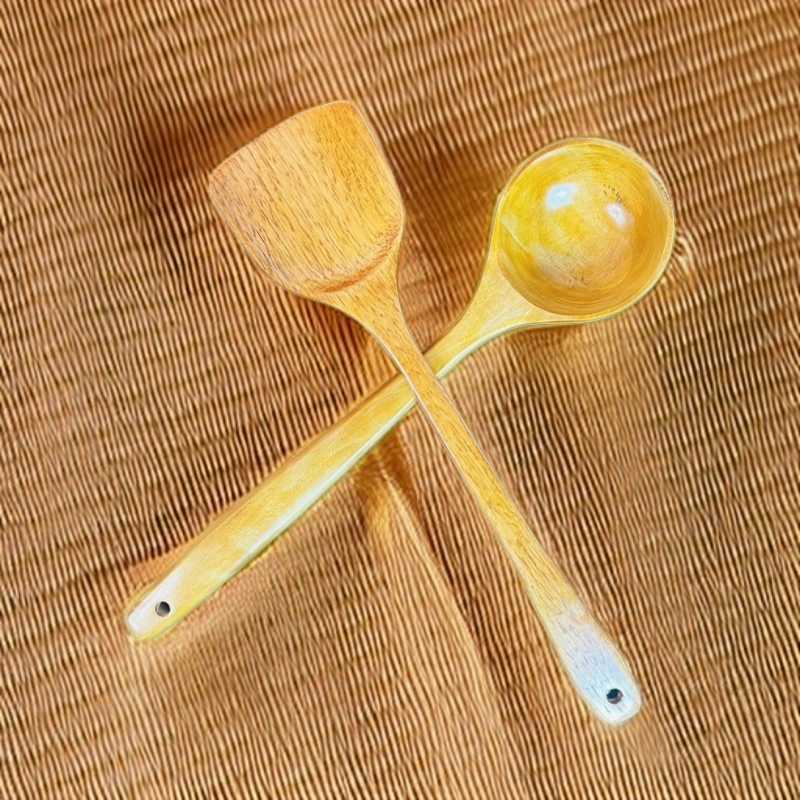 新疆包邮木勺子铲子yahaq qumuq kapka耐高温加长柄防烫无漆木质