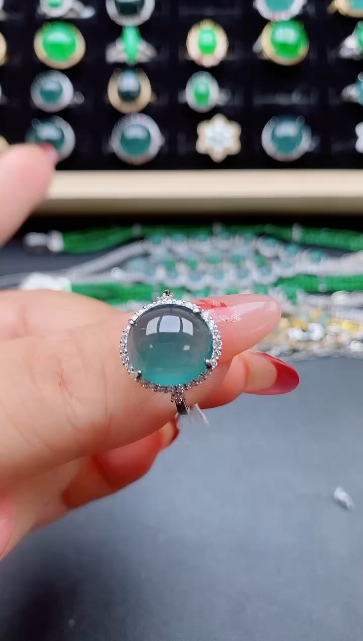 【闪购商品】翡翠戒指银S925镶嵌321321