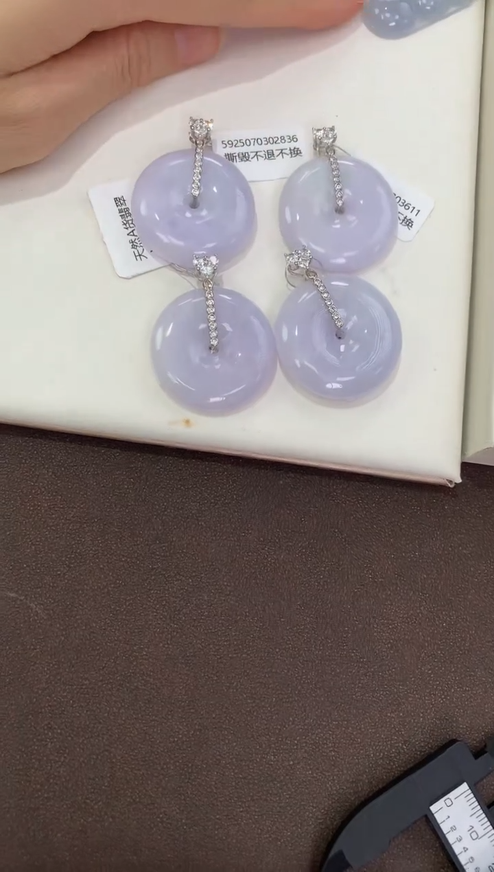 翡翠银S925镶嵌吊坠(赠链)天然缅甸a货冰扣多样性发其一