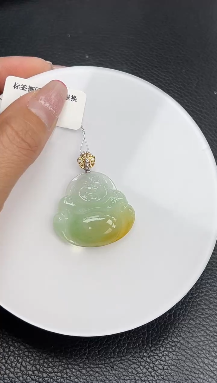 【闪购商品】翡翠颈饰18K金镶嵌YM706-7 佛公