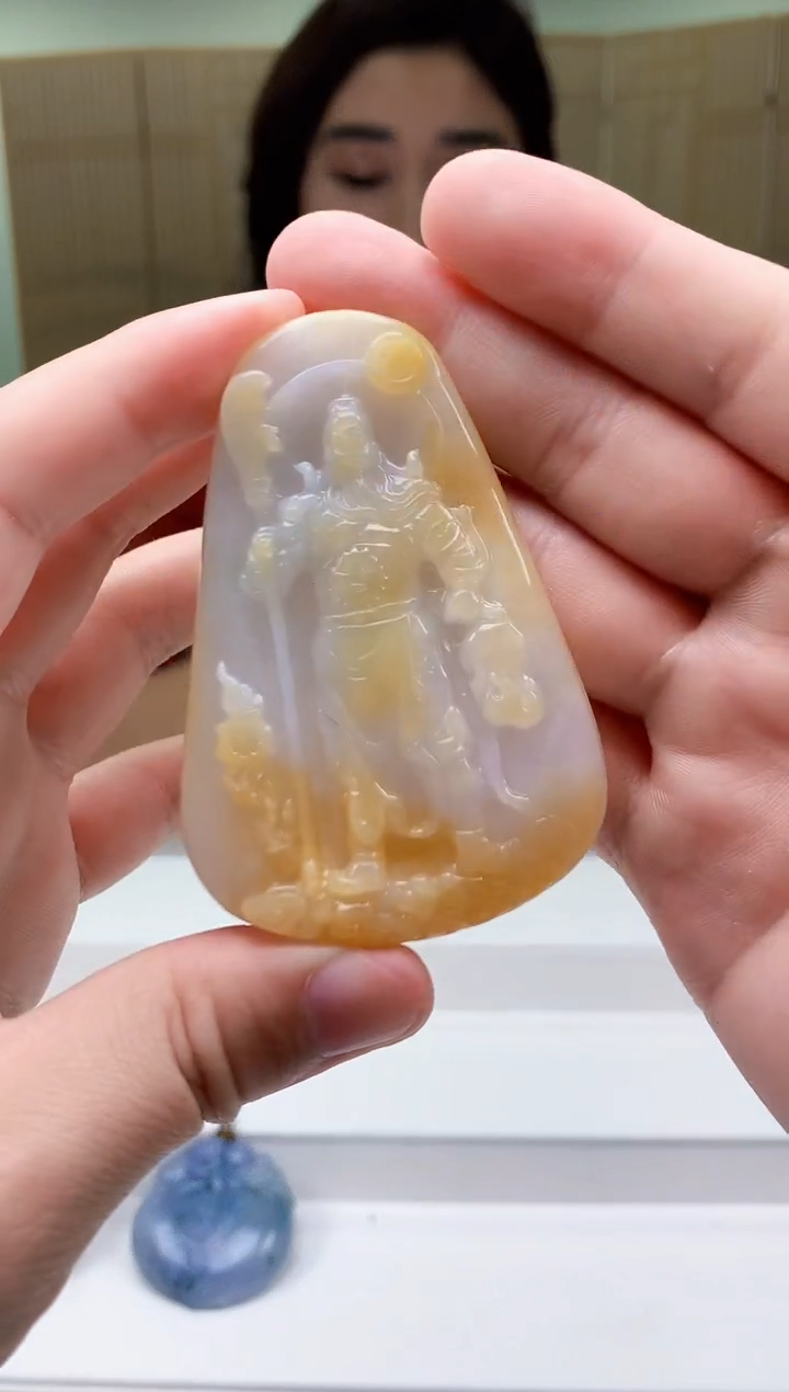 【闪购商品】定制翡翠未镶嵌4829ty-毛货挂件65