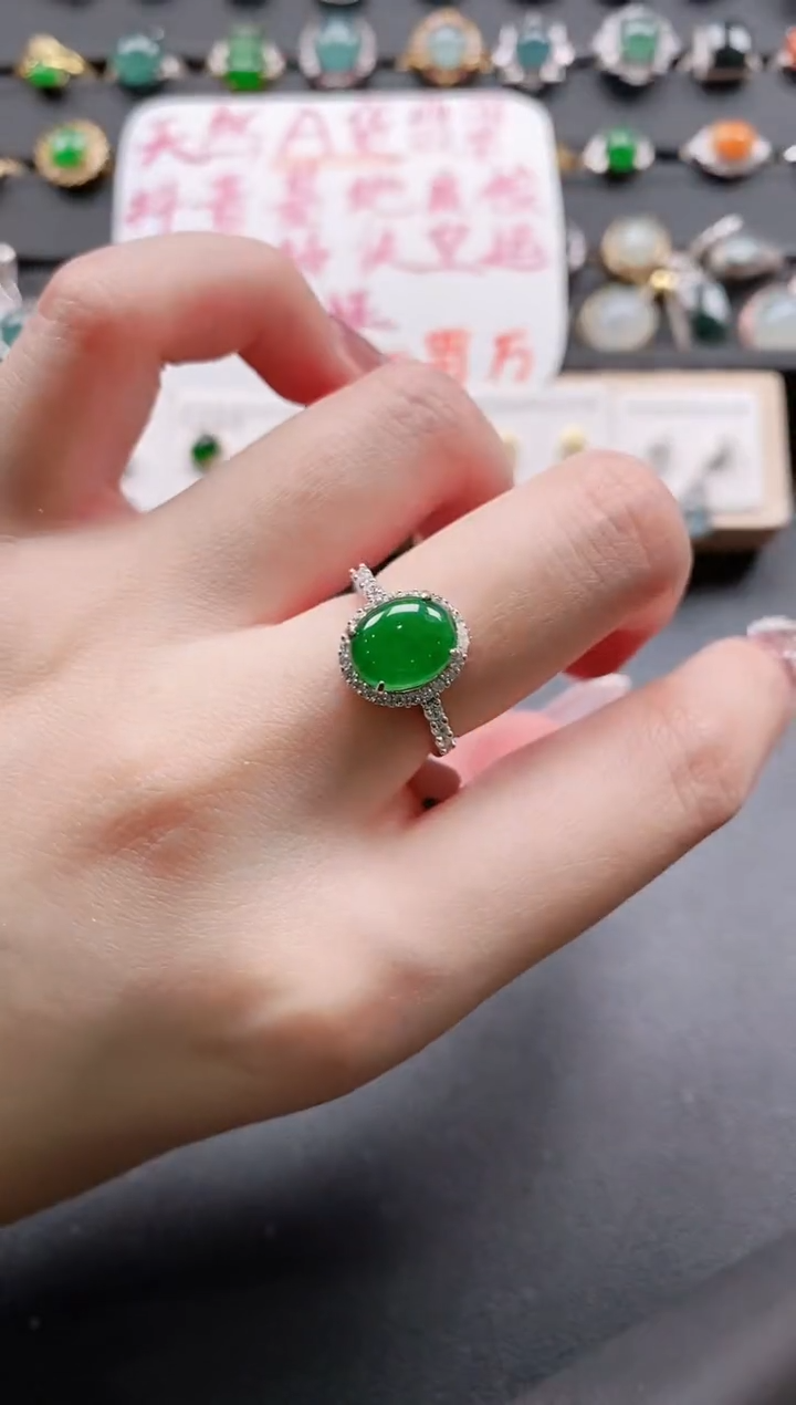 【闪购商品】翡翠戒指银S925镶嵌11111111