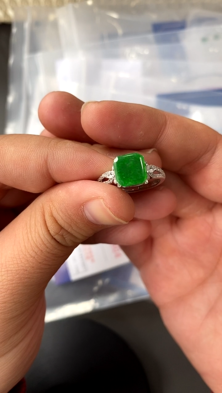 【闪购商品】翡翠戒指银S925镶嵌买断价