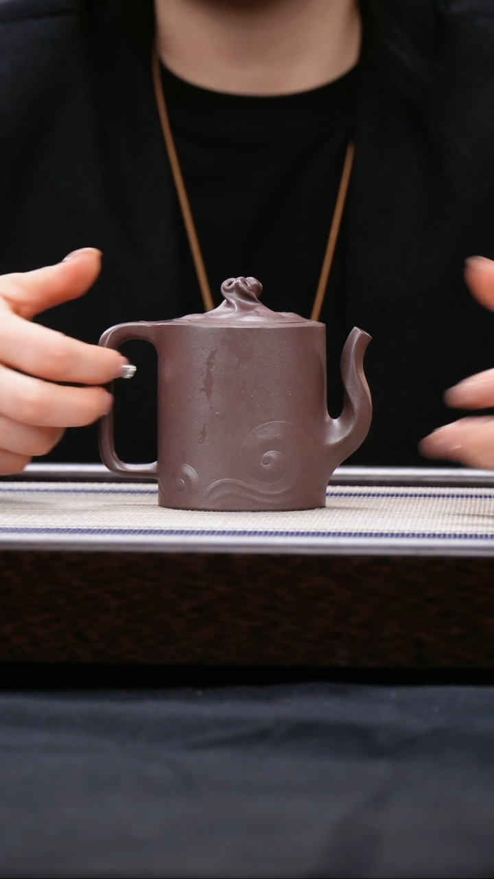 【闪购商品】紫砂茶壶四号井低槽青 观沧海