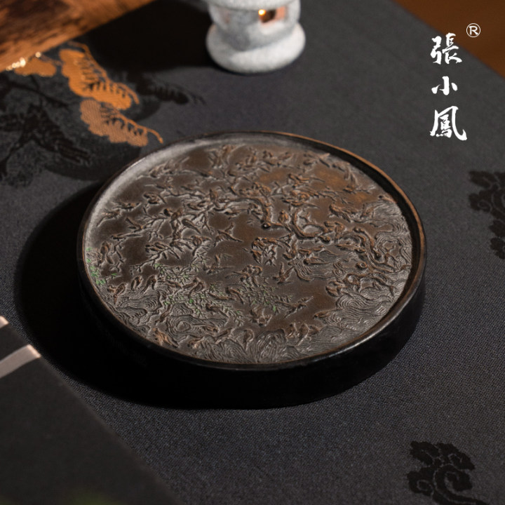 张小凤《百雀园》墨条徽墨文房四宝80年代老墨版收藏墨送礼笔墨纸砚