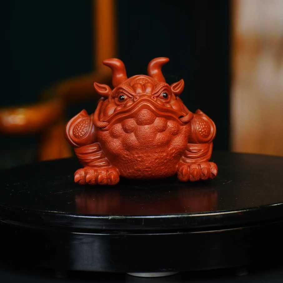 牛蟾   宜兴摆件