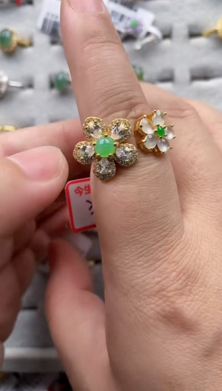 【闪购商品】翡翠戒指银S925镶嵌33333---3