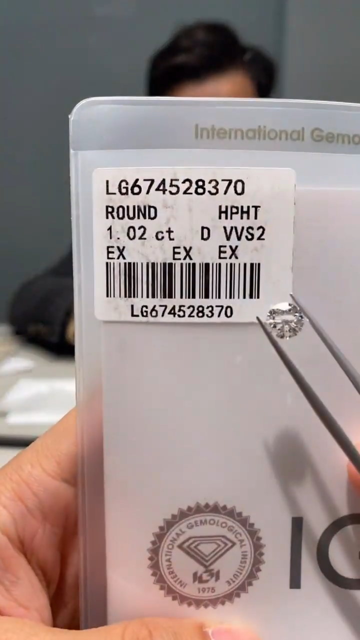 【闪购商品】实验室培育钻石裸石未镶嵌1.02ct圆形