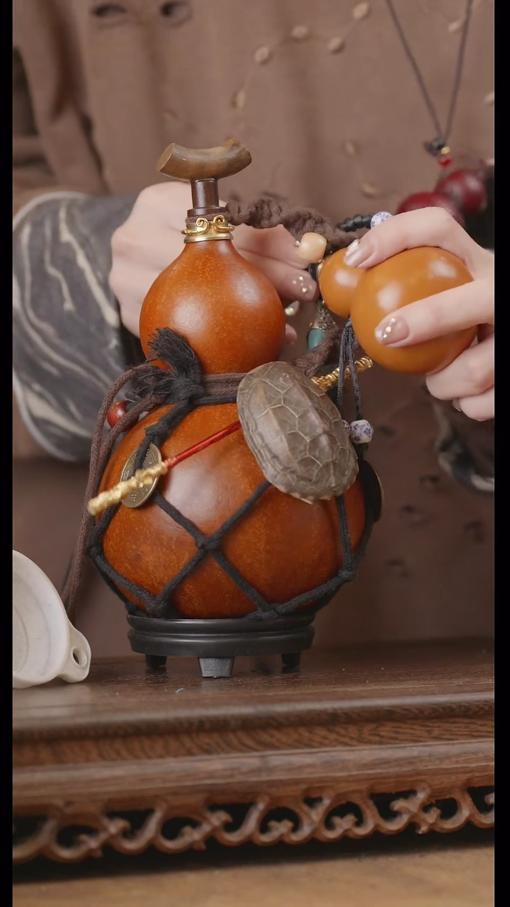 【闪购商品】94号精品天然大漆工艺防渗内胆酒葫芦~