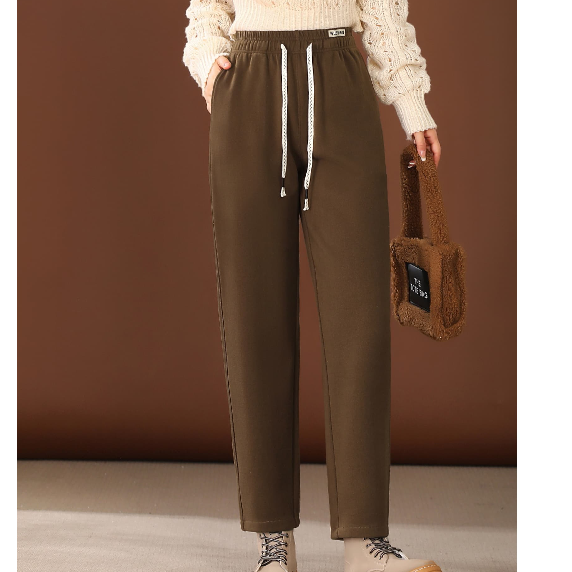 花花/2236-女士春款爆款休闲百搭斜纹萝卜裤