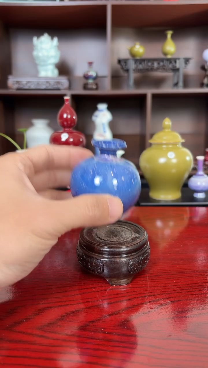 摆件瓷12.27晚微瑕小花瓶摆件