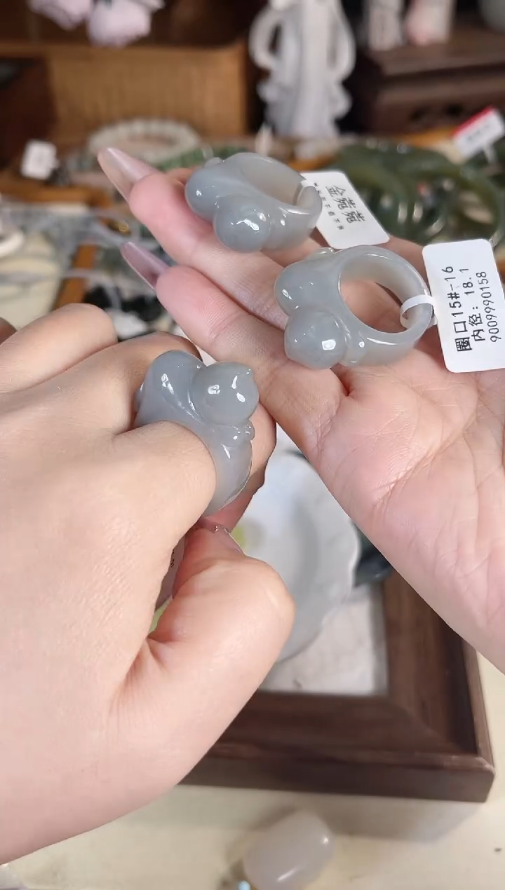 未镶嵌戒指和田玉多样性发其一孤品默认微瑕