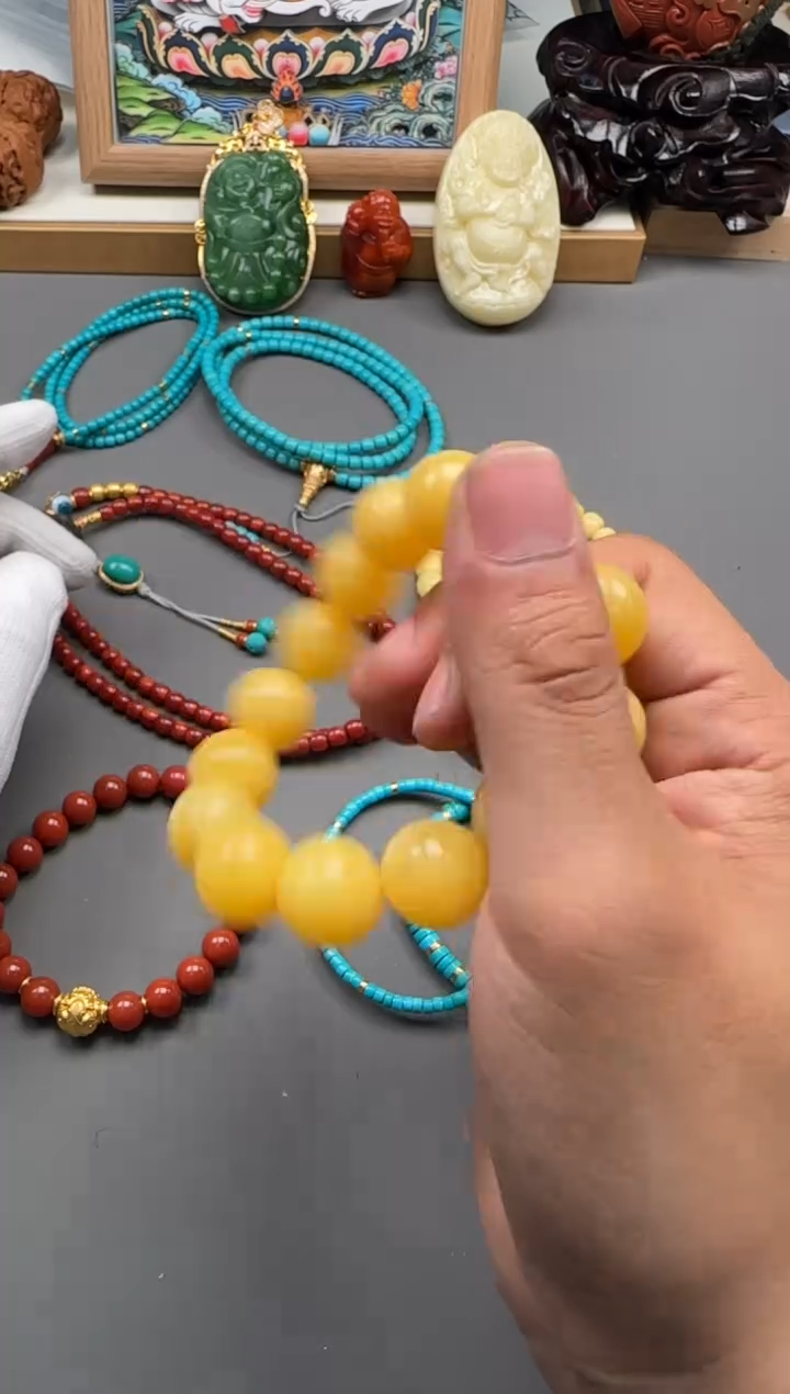 【闪购商品】蜜蜡裸石未镶嵌手串手串