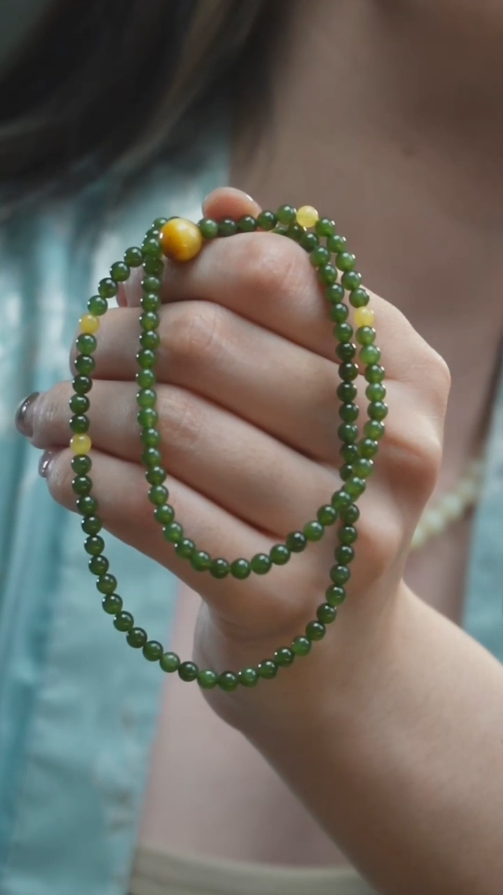 和田玉未镶嵌颈饰K16