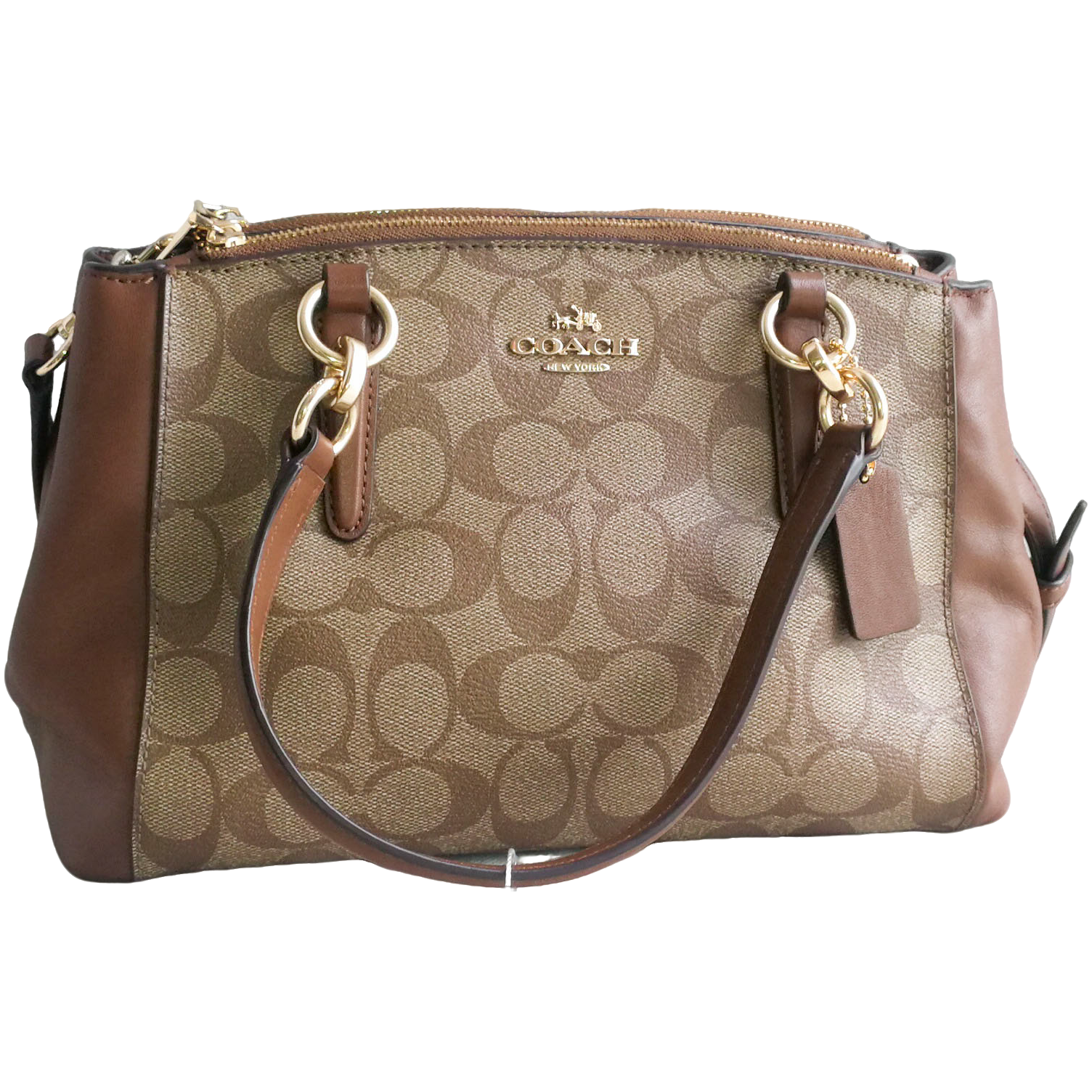 95新  coach 棕老花戴妃包 070807