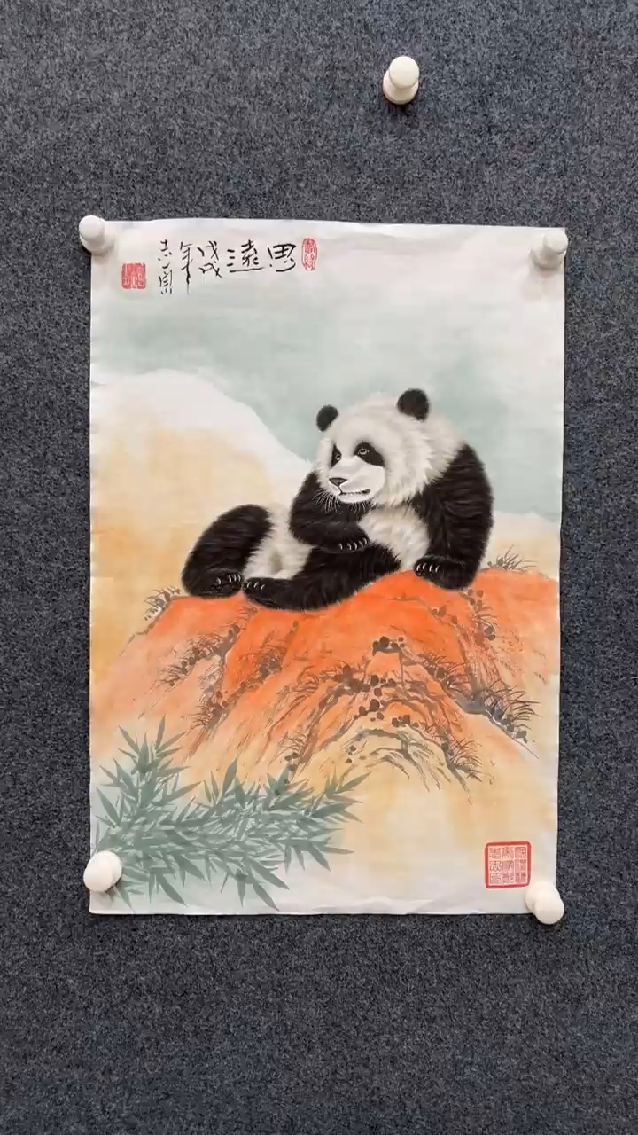 【闪购商品】国画2.13-郑志宗-四尺三开动物-60